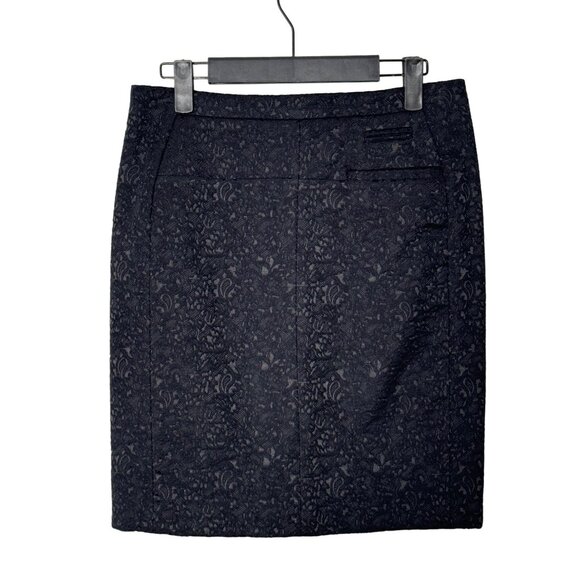 The Kooples Black Floral Lace Front Zip Pencil Skirt Size M - Picture 2 of 6